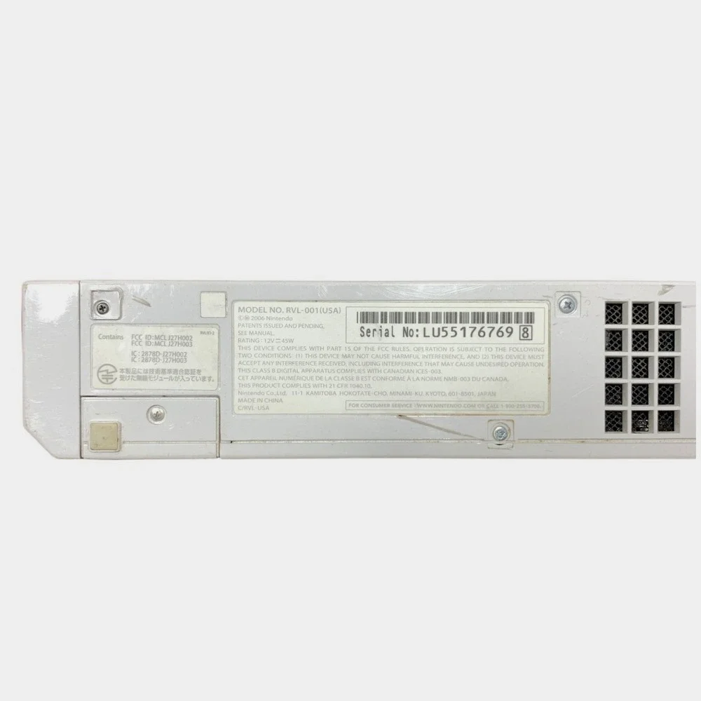 Nintendo Wii Console White‎ RVL-001 GameCube Compatible For Parts Repair Only